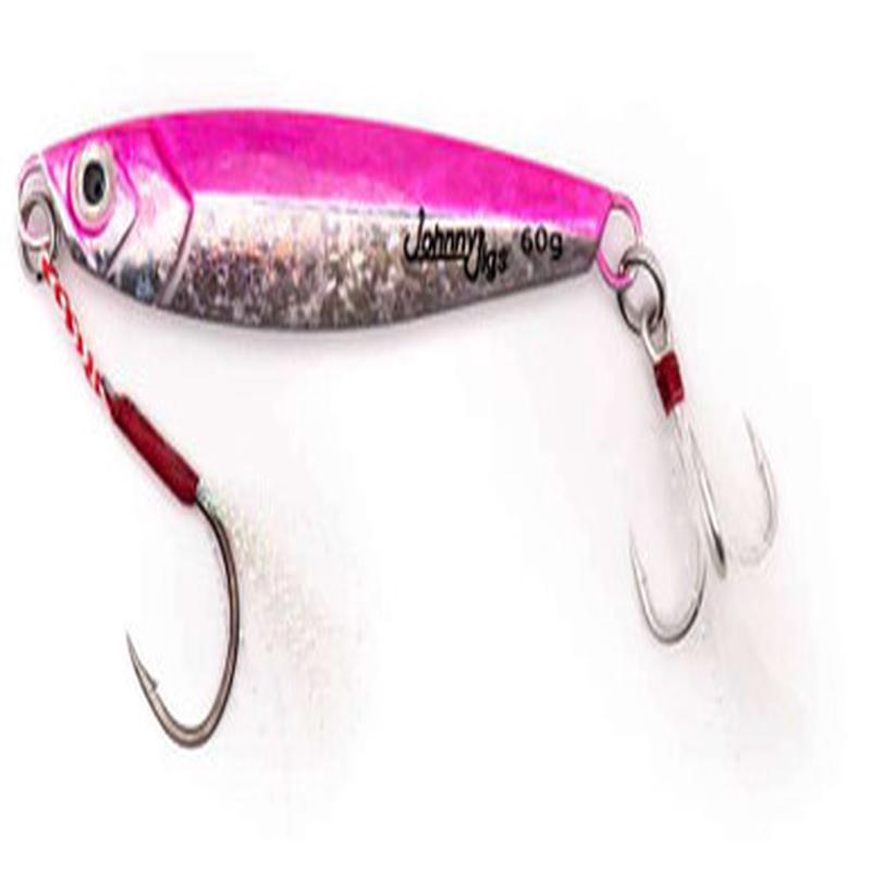 Johnny Jigs Long Casting Jig - 60g - Pink/Silver
