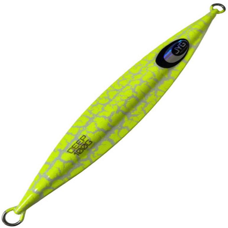 JYG PRO Fishing Deep Slow Pitch Jig - 300g - Yellow Crackle
