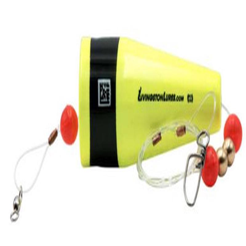 Livingston Lures Grand Slam Popper - 3in Chartreuse Black Stripe