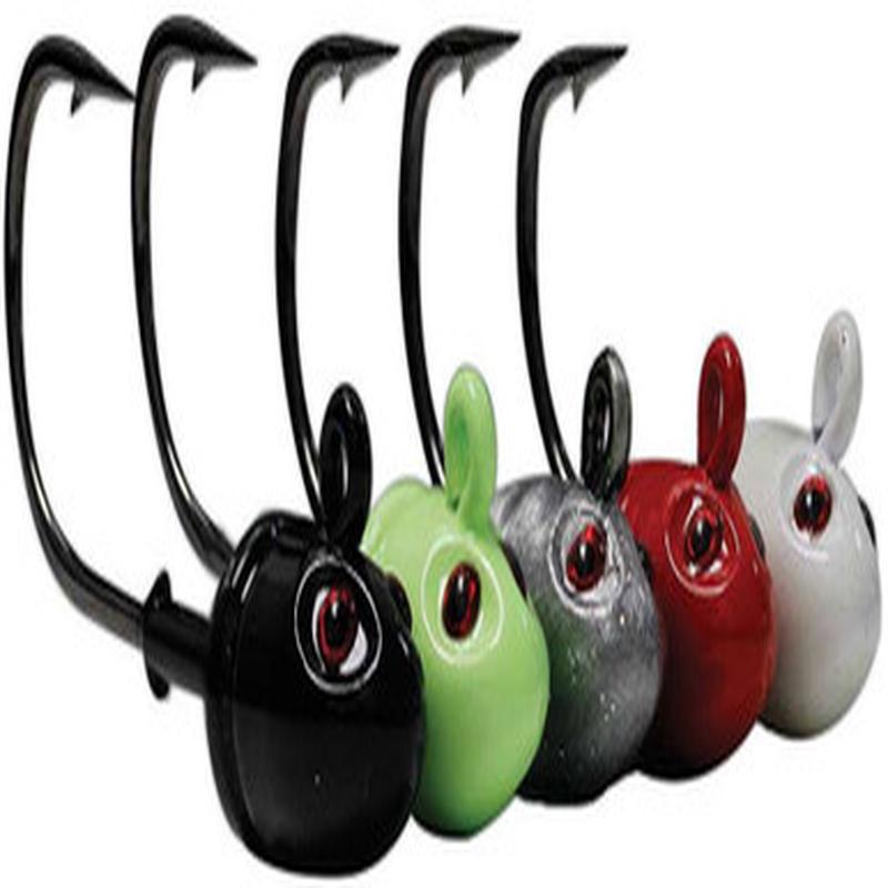 Mustad BUH120 Bullet Jig Head Lure 2oz Red