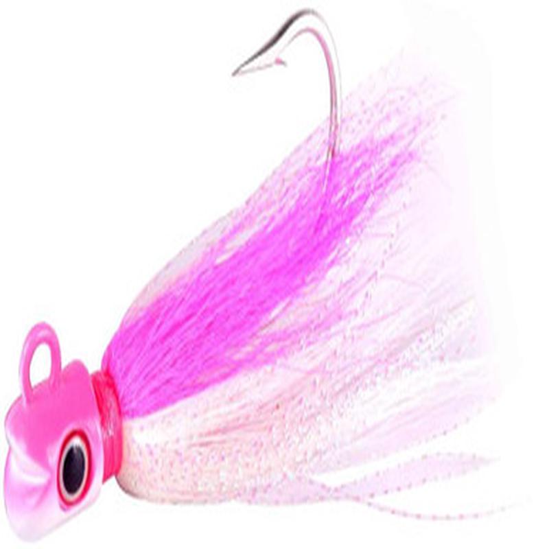 S&S Bucktails Smiling Bill Bucktail Jig - 4oz Pink Lady