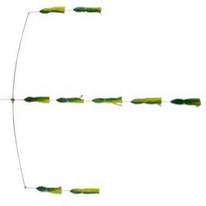 Sportfish Products SFP-6S32SB 32in Spreader Bar with 9 - 6in Squid Green/Yellow