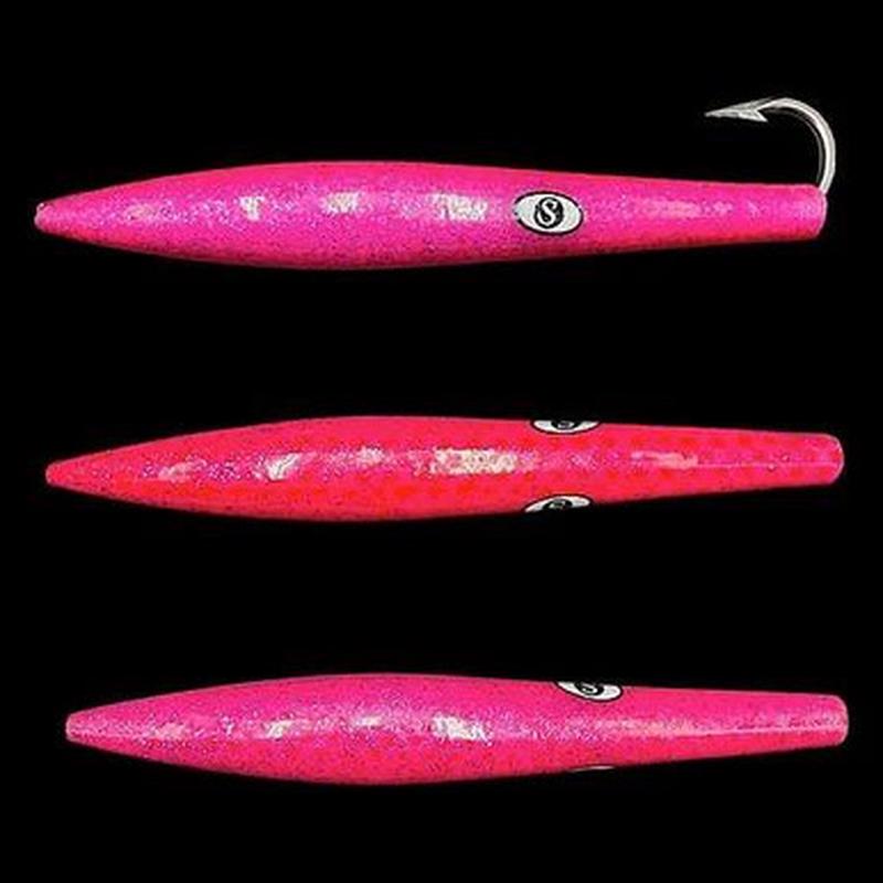 Sterling Tackle CedarFlex - 5.5in. Rigged w/ 8ft. 130lb Fluoro - Wine