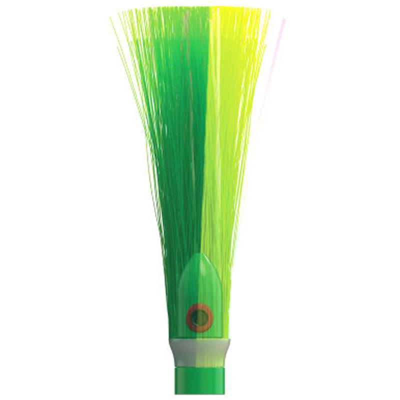 WolfPack Tackle Ahi Trolling Head - 3.5oz - Kelp Green Head - Green/Chartreuse Hair