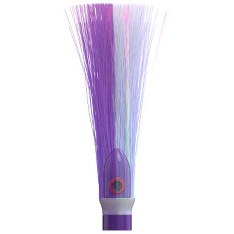 WolfPack Tackle Ahi Trolling Head - 5.5oz - Betta Purple Head - Crystal/Purple Hair