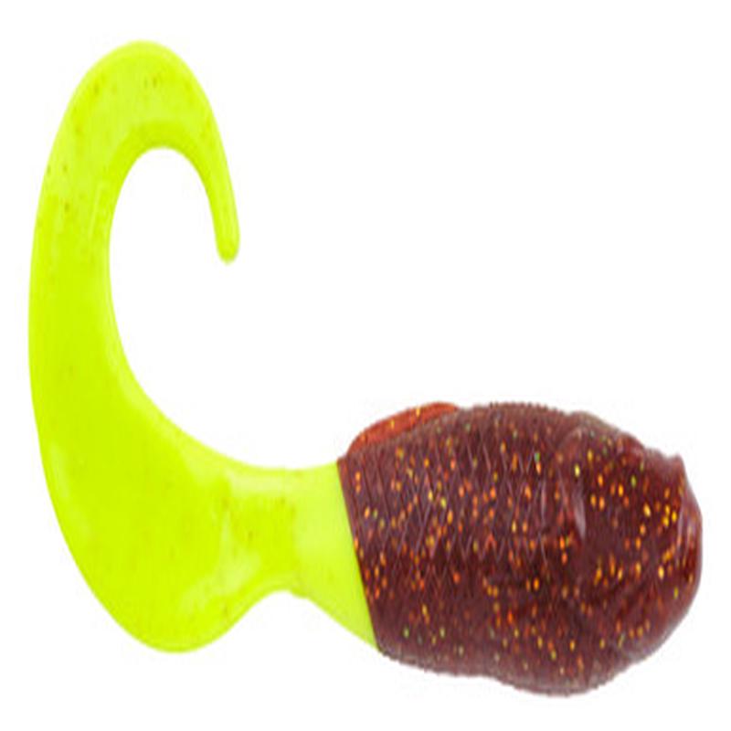 Berkley Gulp! Alive 5in Swimming Mullet - 1/2 Pint - Root Beer Gold/Chartreuse