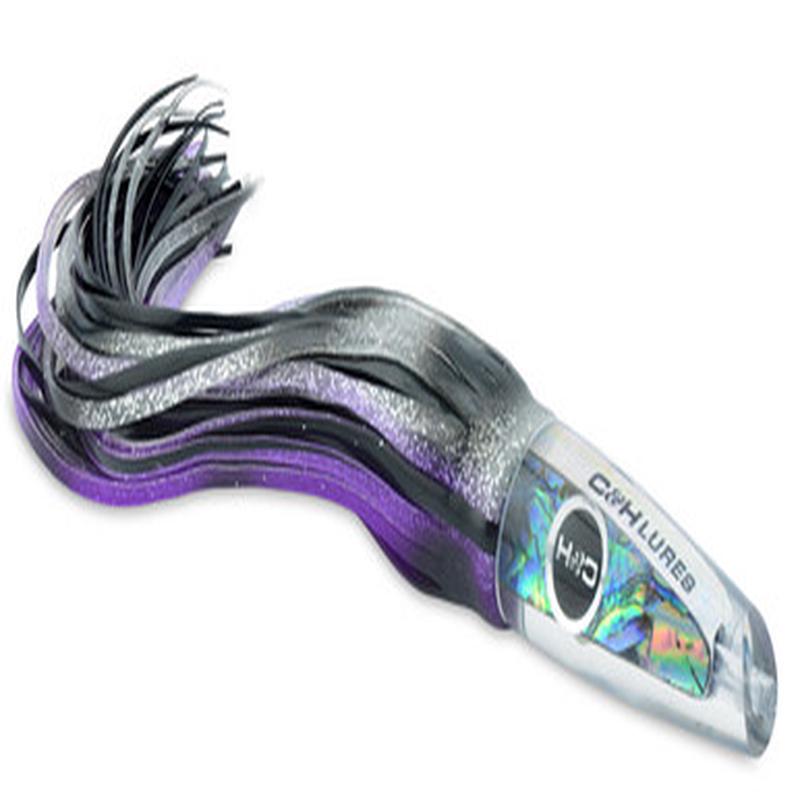 C&H Kona Classic Big Game Lure - 10.5in - Purple/Clear/Black Stripe