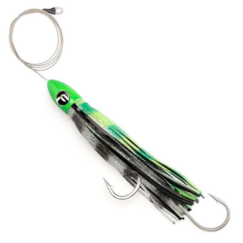 Fathom Offshore Cable-Rigged Fatboy Lead Medium 9in Trolling Lure - Florescent Green