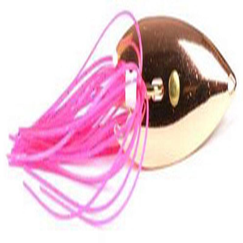 Gator Lures 1/4 oz. Copper Weedless Spoon with Skirt Orange Skirt