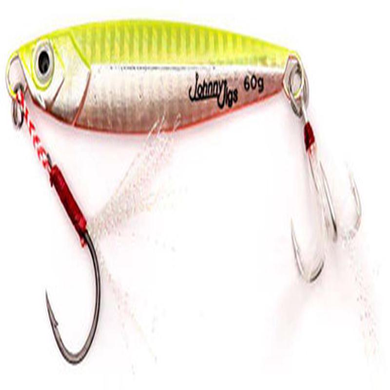 Johnny Jigs Long Casting Jig - 60g - Green/Pink