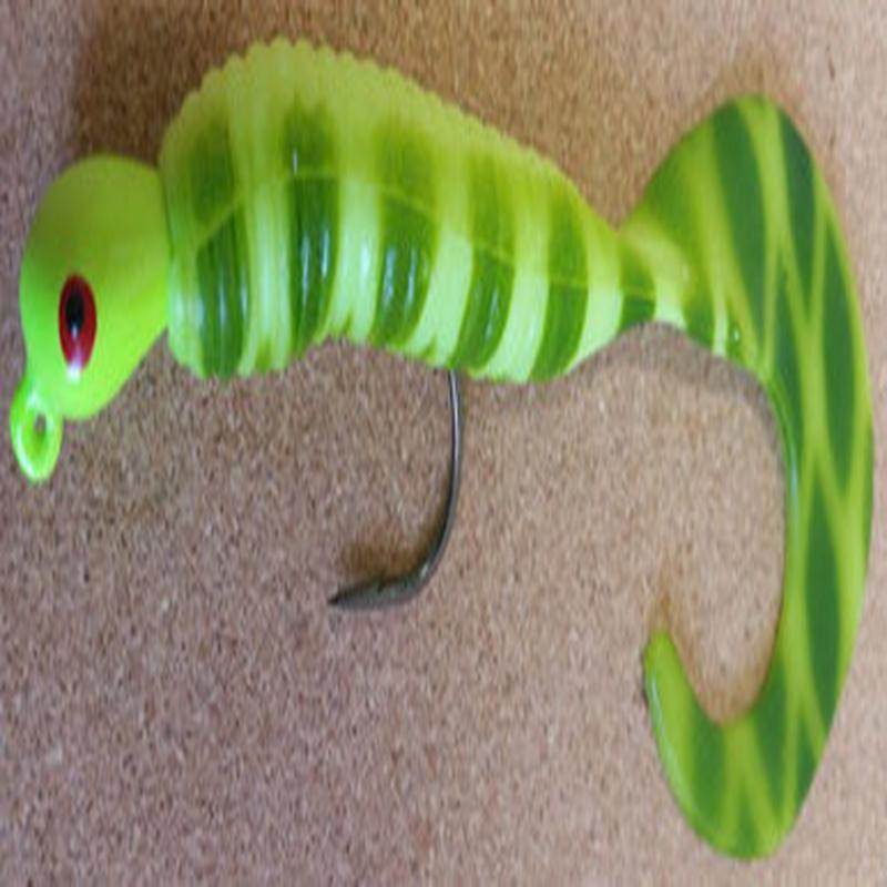 Mission Fishin 1oz Chartreuse Rocker w/ 6'' Chartreuse Grub