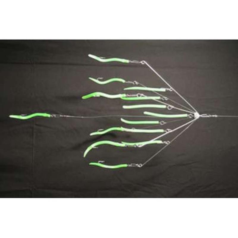 9er's 364-10 22'' Tube and Worm All Tube Lure - 3645GG Green