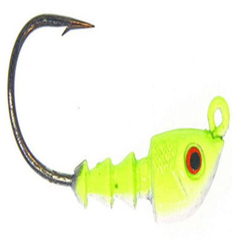 Bass Assassin JA06 1/8oz Jighead Lure JA06005 Chartreuse Flash