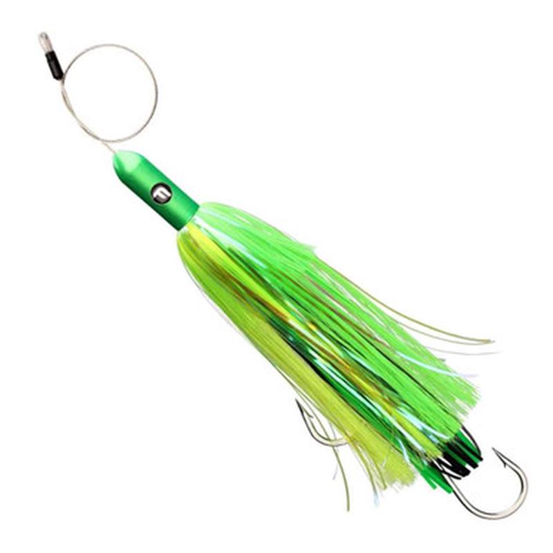 Fathom Offshore Pre-Rigged Torpedo Lantern - 11in Green Head|Green/Chartreuse Hair