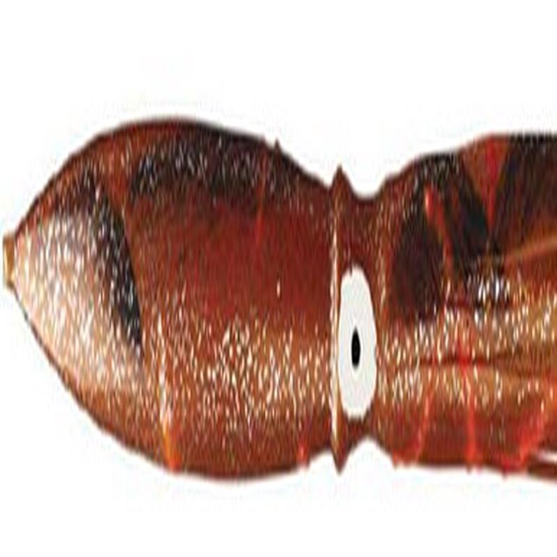 Fathom Offshore ST30 Bulb Squid 11in - Rootbeer with Black Cross Hatch