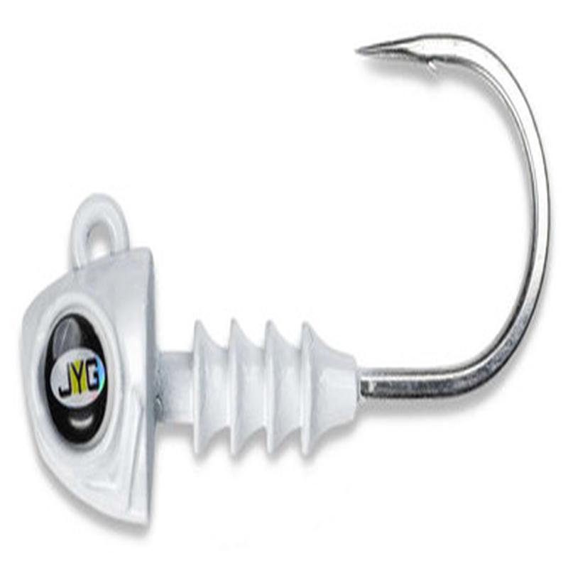 JYG PRO Fishing SWYM Jig Head - 1/2oz (3in Tail) - Pearl