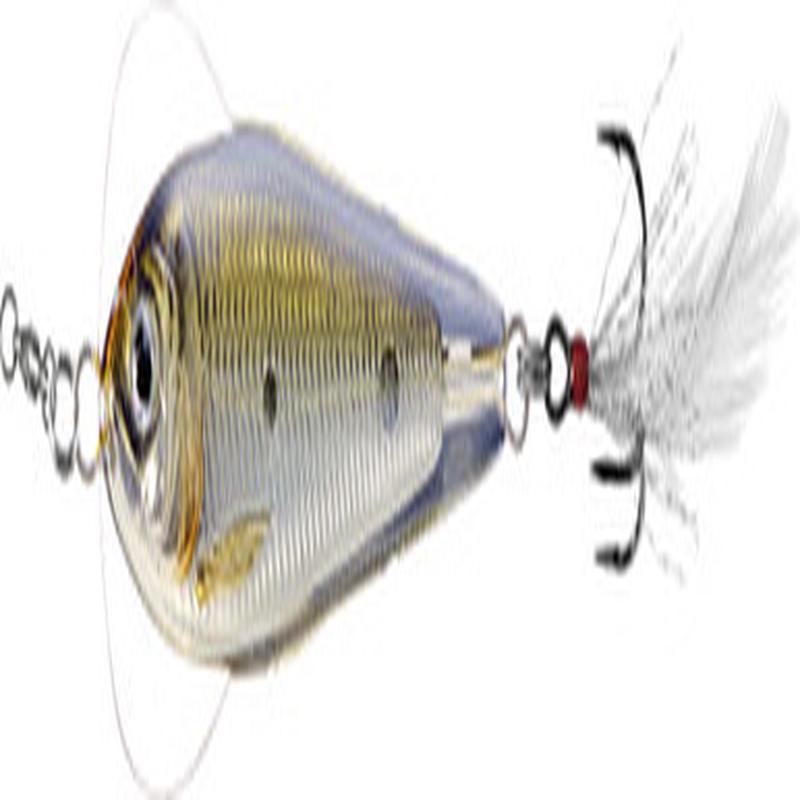 LIVETARGET Flutter Sardine Jigging Spoon - 1-3/4in - Silver/Bronze