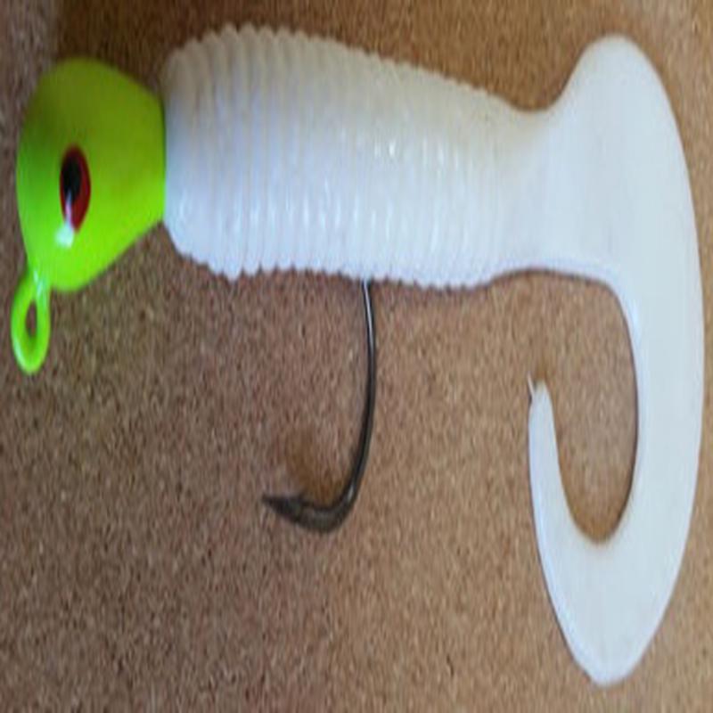 Mission Fishin 3/4oz Chartreuse Rocker w/ 6'' White Grub