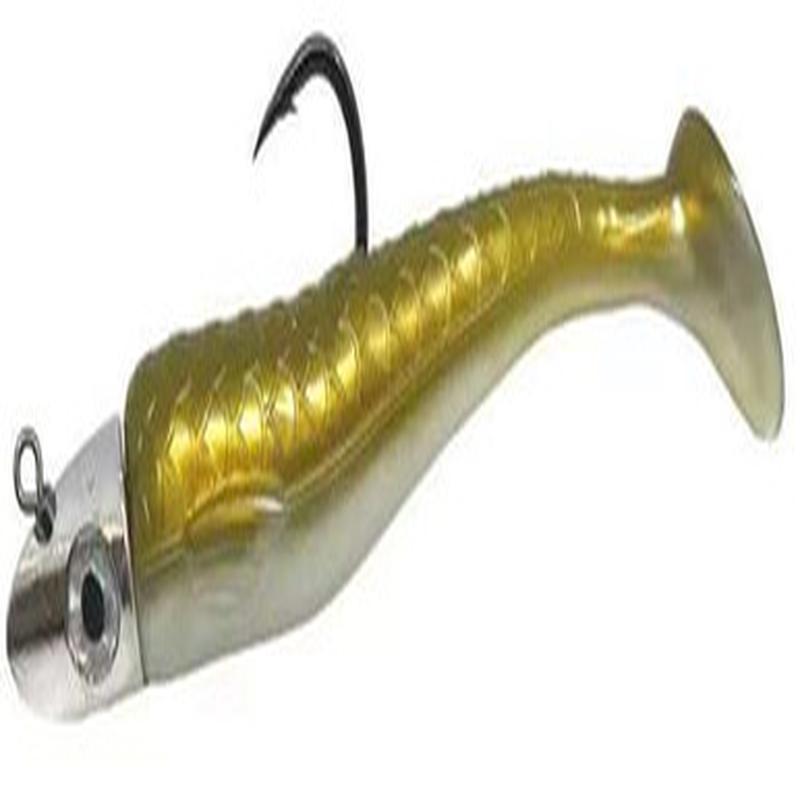RonZ Z-Fin Big Game Series Rigged Paddeltail - 6in - 3oz - Sand Eel