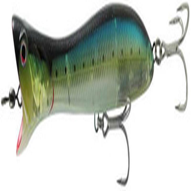 Savage Gear Manic Popper Topwater Lure - 5-1/4in Olive/Blue