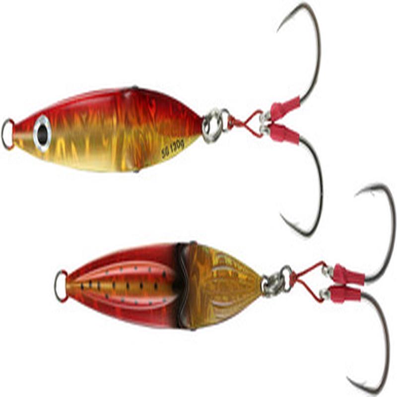 Savage Gear Squish Erratic Fall Jig - 4-1/2in - Gold/Red