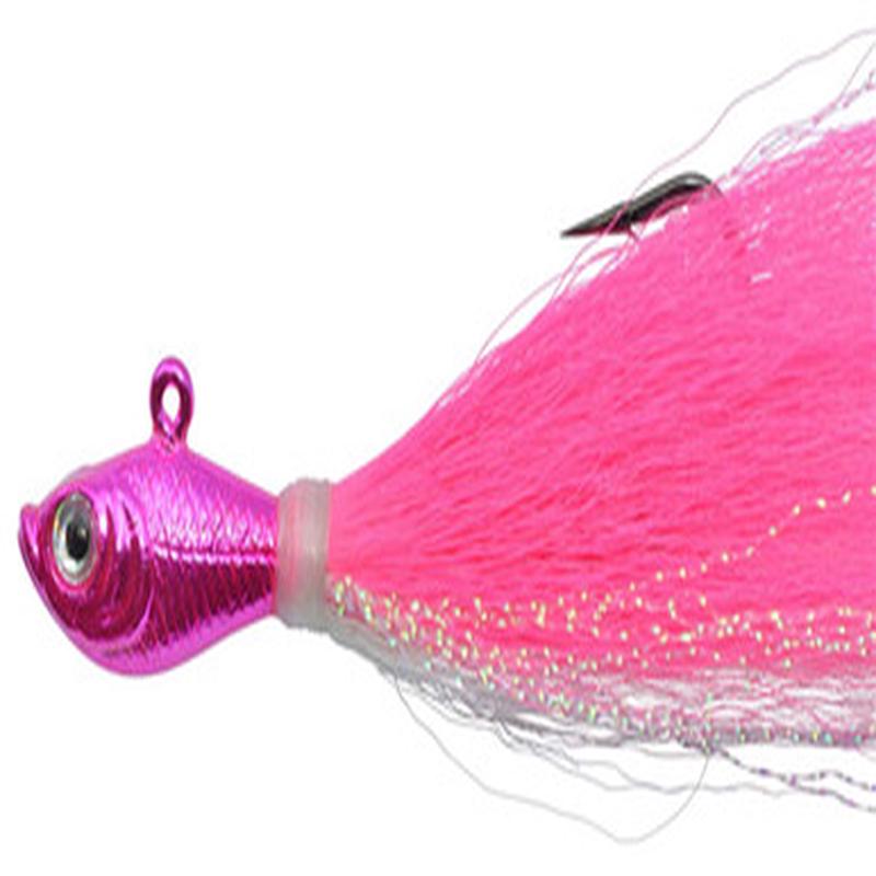 SPRO SBTJCRP-3 Chrome Bucktail Jig - 3 oz. Chrome Pink