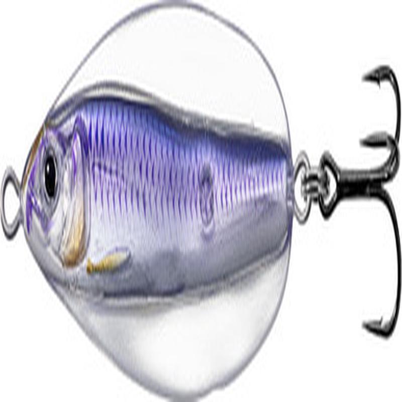 LIVETARGET Erratic Shiner Casting Spoon - 2-3/4in - Silver/Violet