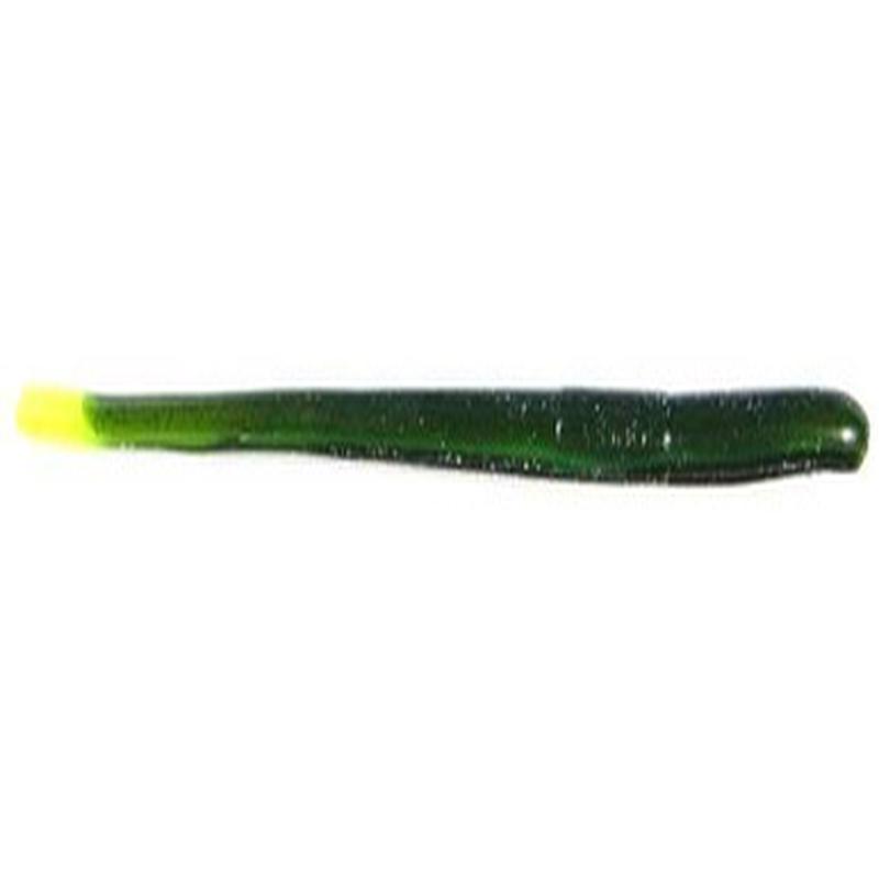 Roboworm ST-8K1M Straight Tail Worm - 4.5 in. - Mean Green