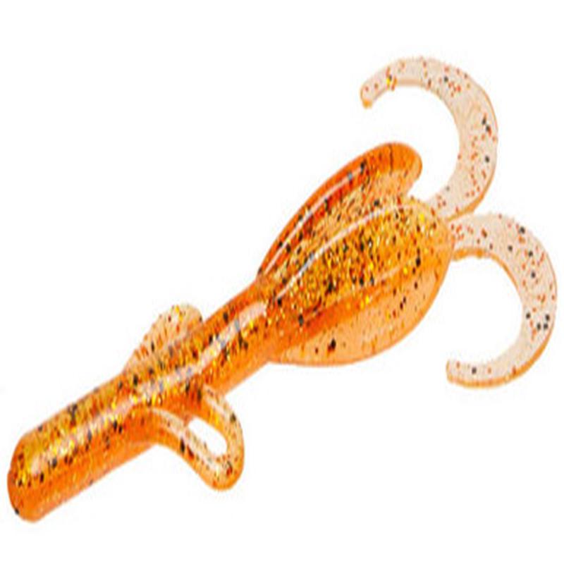 Zoom Baby Brush Hog Bait - 4in - Bourbon Blaze