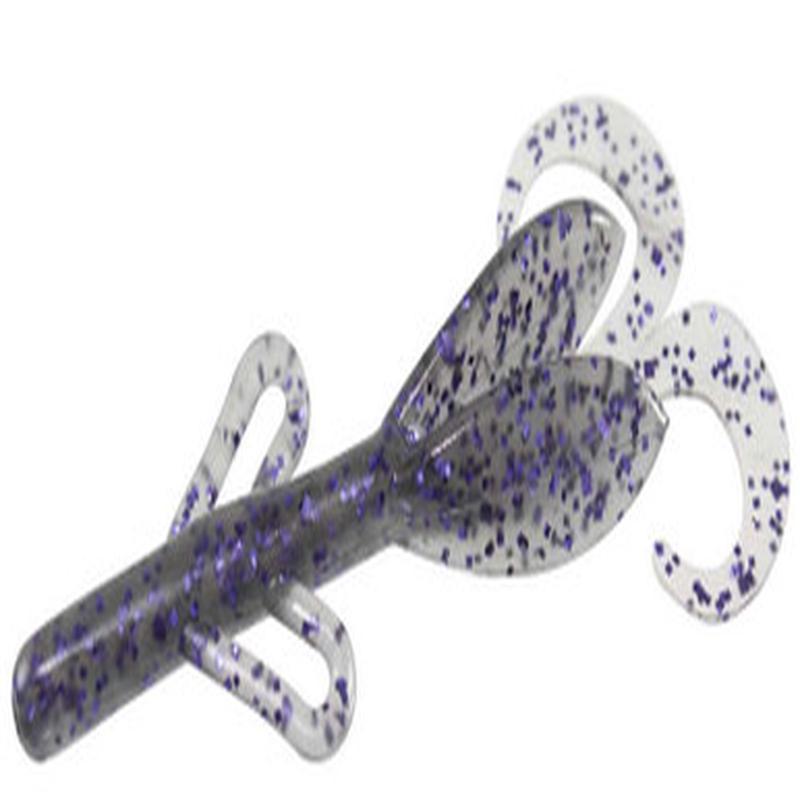 Zoom Baby Brush Hog Bait - 4in - Smoke Purple