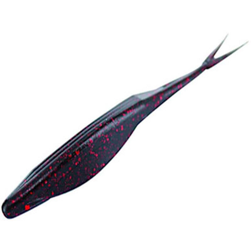 Zoom Salty Super Fluke - Black Red Glitter