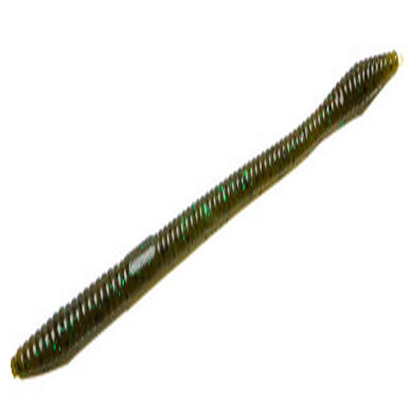 Zoom Trick Worm - 6-1/4in - Green Pumpkin Green