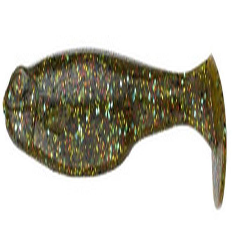 6th Sense Whale Paddle Tail Swimbait - 4.5in - Green Pumpkin Juice