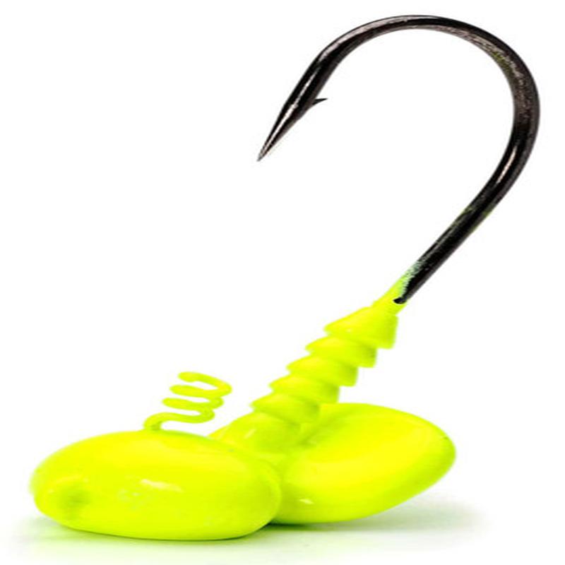 MegaStrike ShakE2 Pro Series Shakey Head Jigs 4pk 1/8oz C Chartreuse
