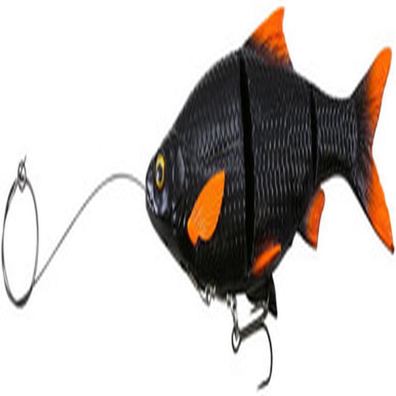 Savage Gear Pre-Rigged 3D Line Thru Shad - 10in - Black / Orange
