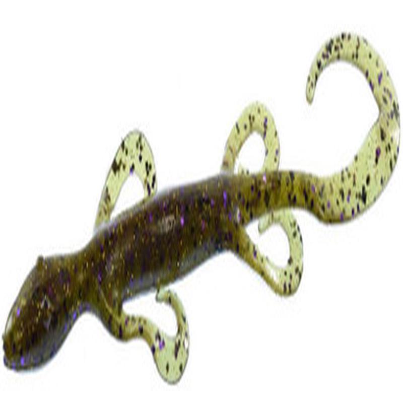 Zoom Lizard Bait - 6in - Green Pumpkin Prp Gld