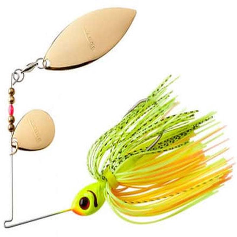 Booyah BYBT38 Tandem Blade Spinnerbait 3/8oz 639 Chartreuse /Chartreuse Perch