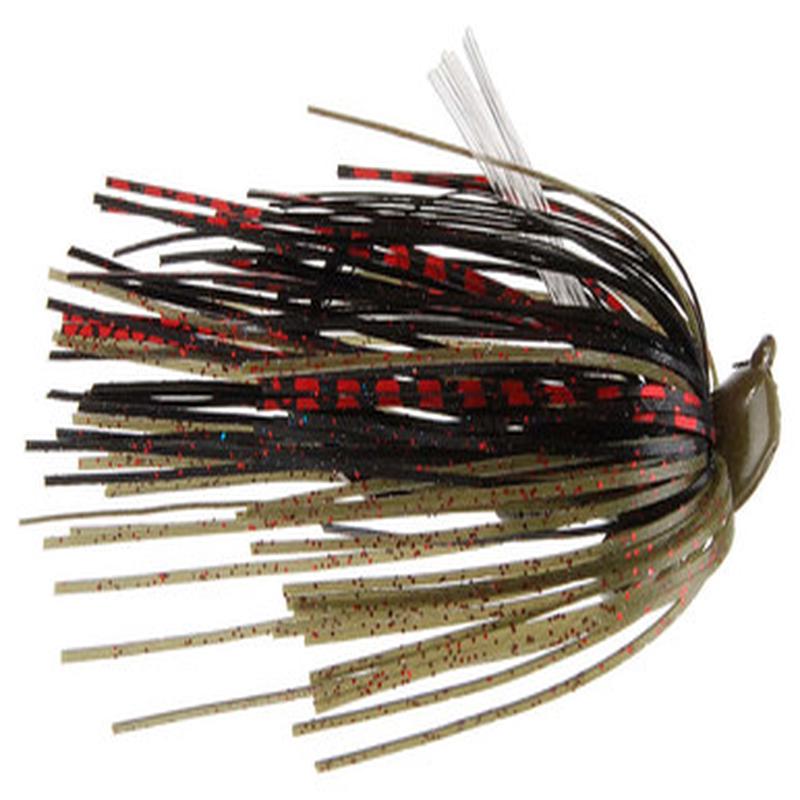 MegaStrike Evolution EVO II Heavy Cover Jig 3/4oz 2pk Green Pumpkin Red Flake