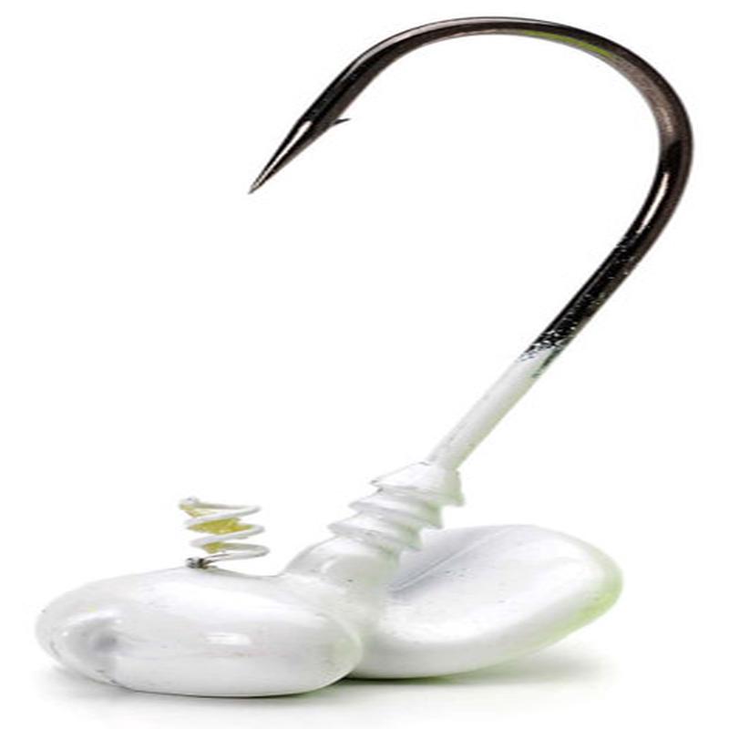 MegaStrike ShakE2 Pro Series Shakey Head Jigs 4pk 1/8oz W White