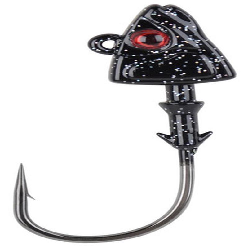 Mustad SD824 Elite Shad/Darter Jig Head Lure 1oz Black