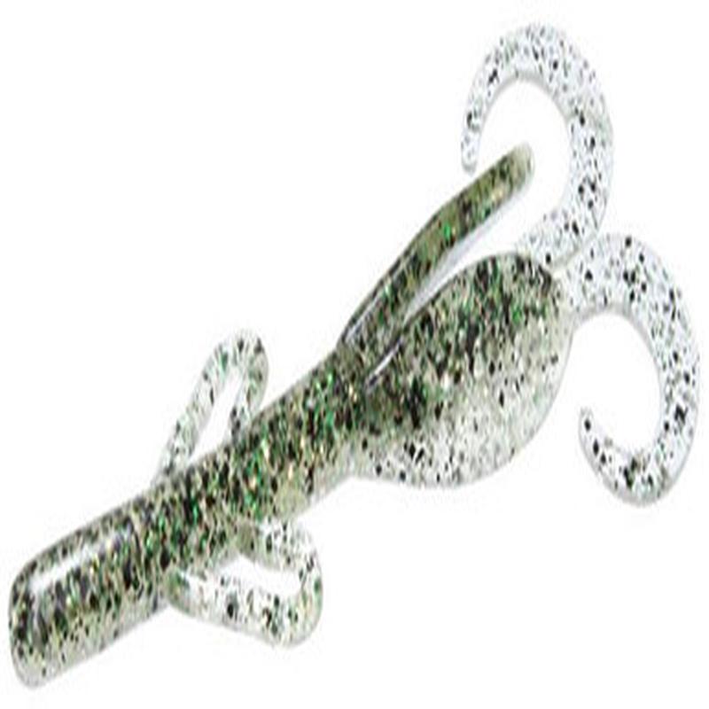 Zoom Baby Brush Hog Bait - 4in - Dasol Clear Dark