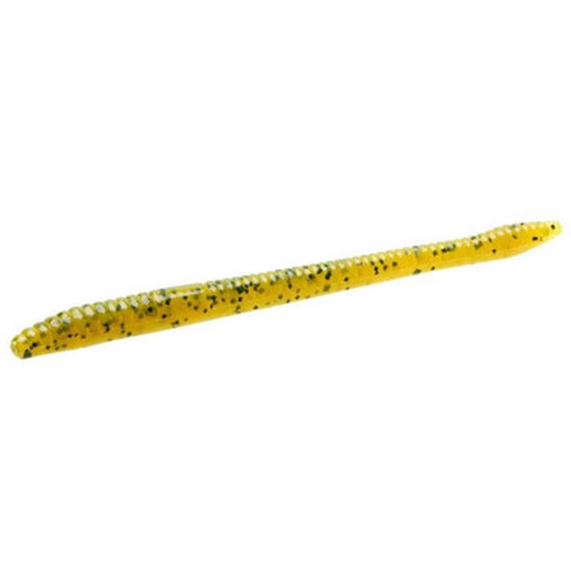 Zoom Finesse Worm Bait 4-1/2in Chartreuse Pumpkin