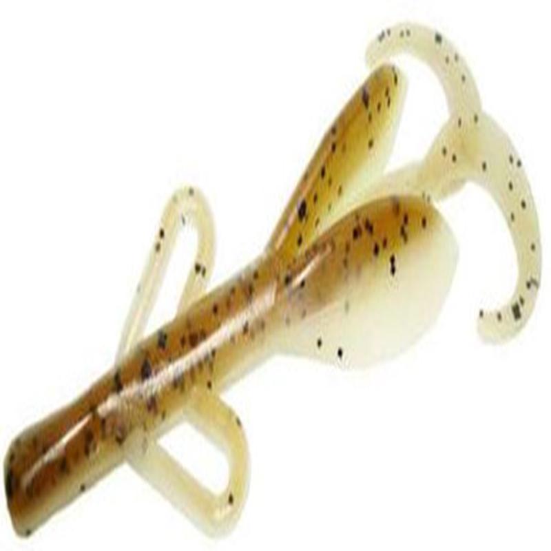 Zoom Baby Brush Hog Bait - 4in - Green Pumpkin/Pearl