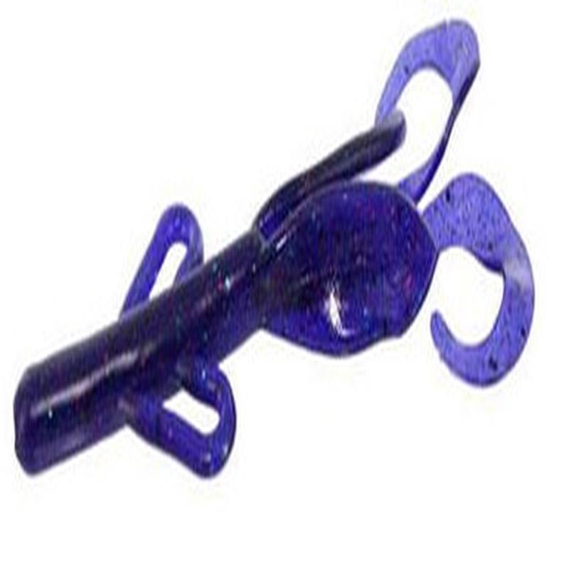Zoom Baby Brush Hog Bait - 4in - Junebug Pepper Red