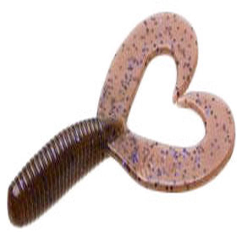 Zoom Fat Albert Twin Tail Grub Bait 3-1/2in Cinnamon Purple