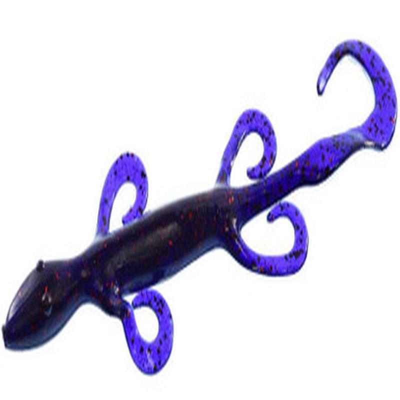 Zoom Lizard Bait - 6in - Grape Red Glitter