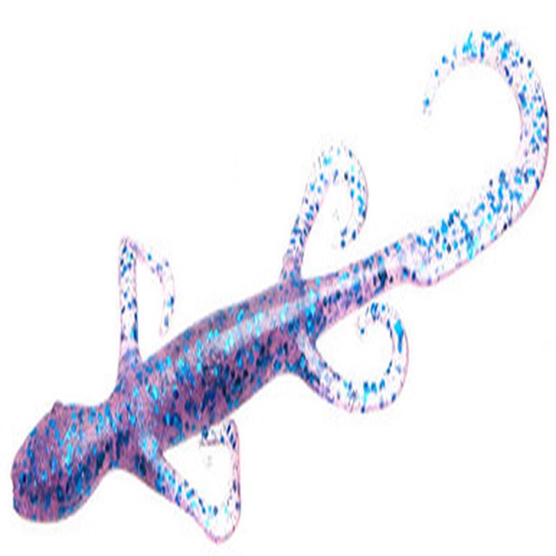 Zoom Lizard Bait - 6in - Periwinkle Blue Glit