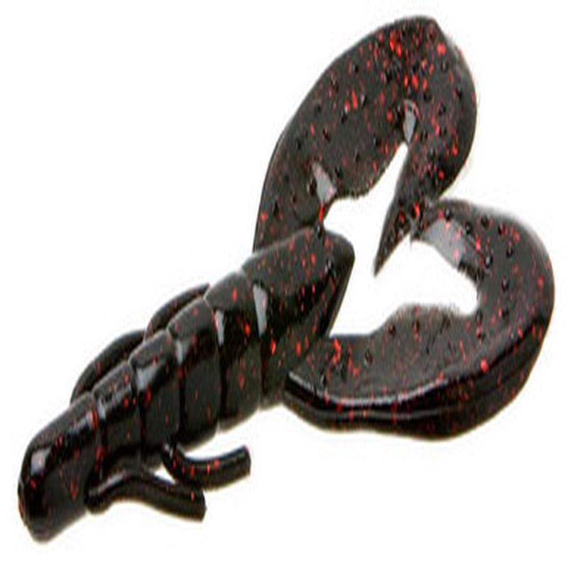 Zoom Super Speed Craw - 4in - Black Red Glitter