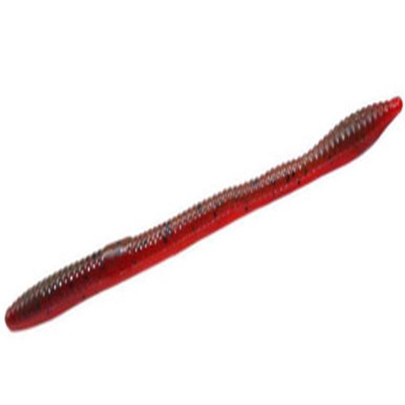 Zoom Trick Worm - 6-1/4in - Green Pumpkin Tomato