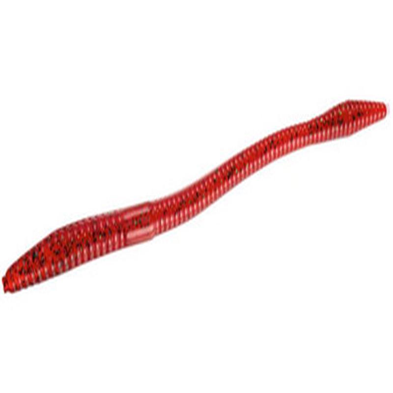 Zoom Trick Worm - 6-1/4in - Red Bug Shad